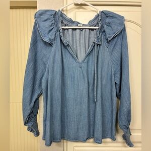 Old Navy Sky Blue Denim Skirt